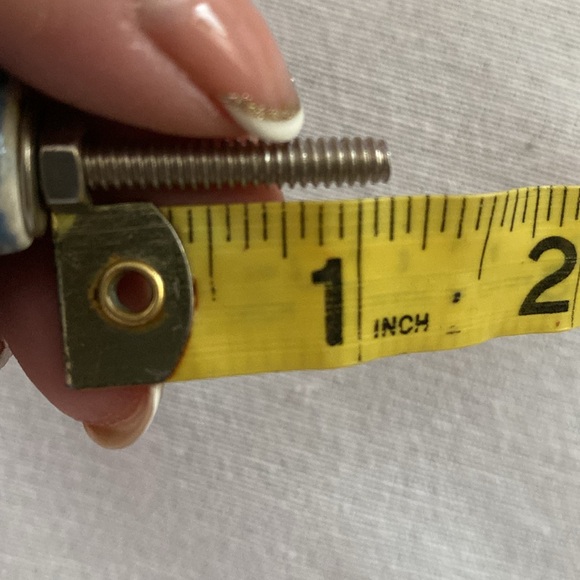 Blue ceramic knobs with a pop of natural color and texture - Picture 5 of 6